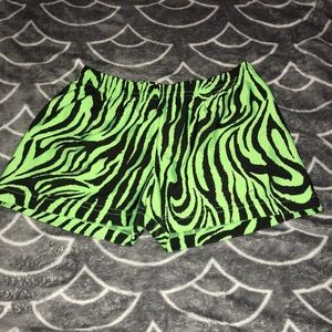 Green striped spandex